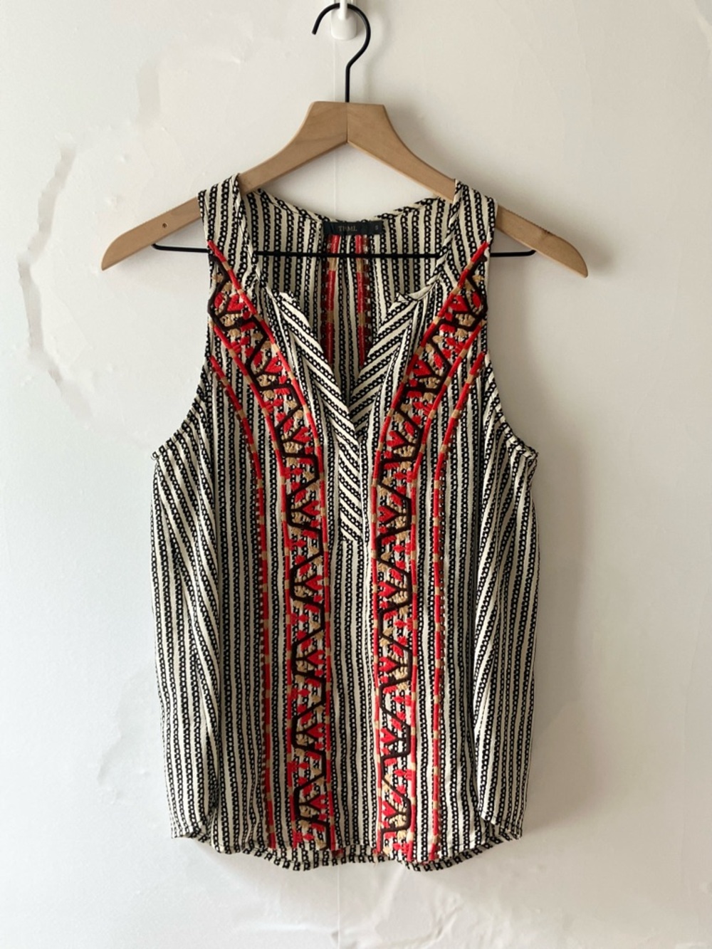 THML Embroidered Stripe Tank Top